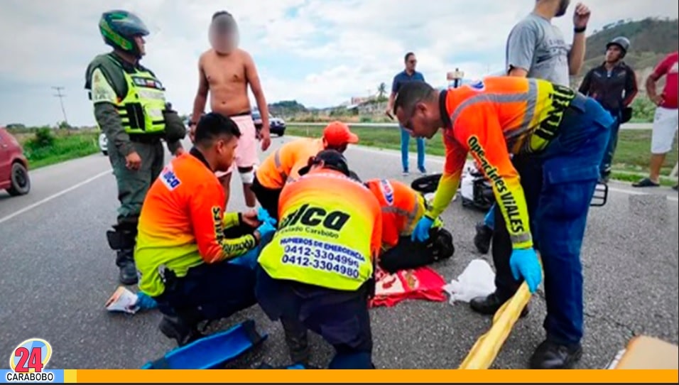 Accidente de moto en la ARC ayer