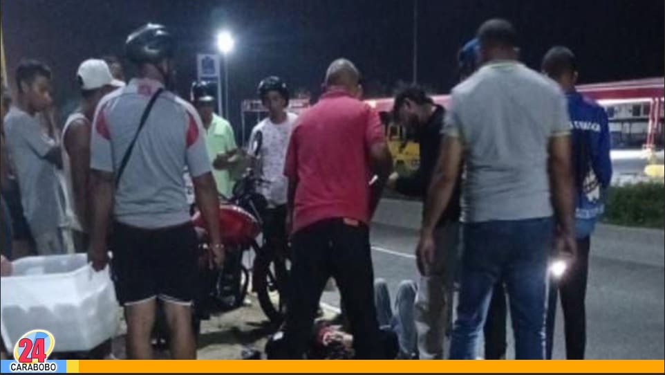 Accidente de motocicleta en Puerto Cabello