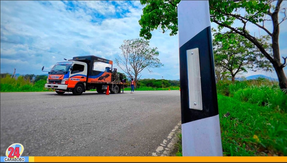 Demarcación vial en la Troncal 11