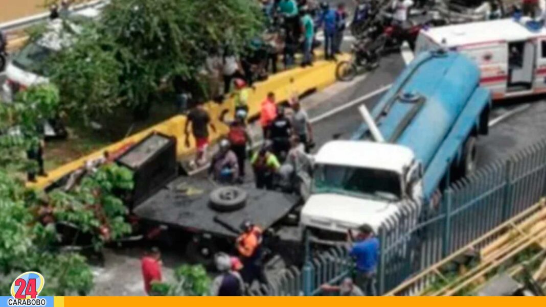 Accidente vehículos carga pesada Caracas