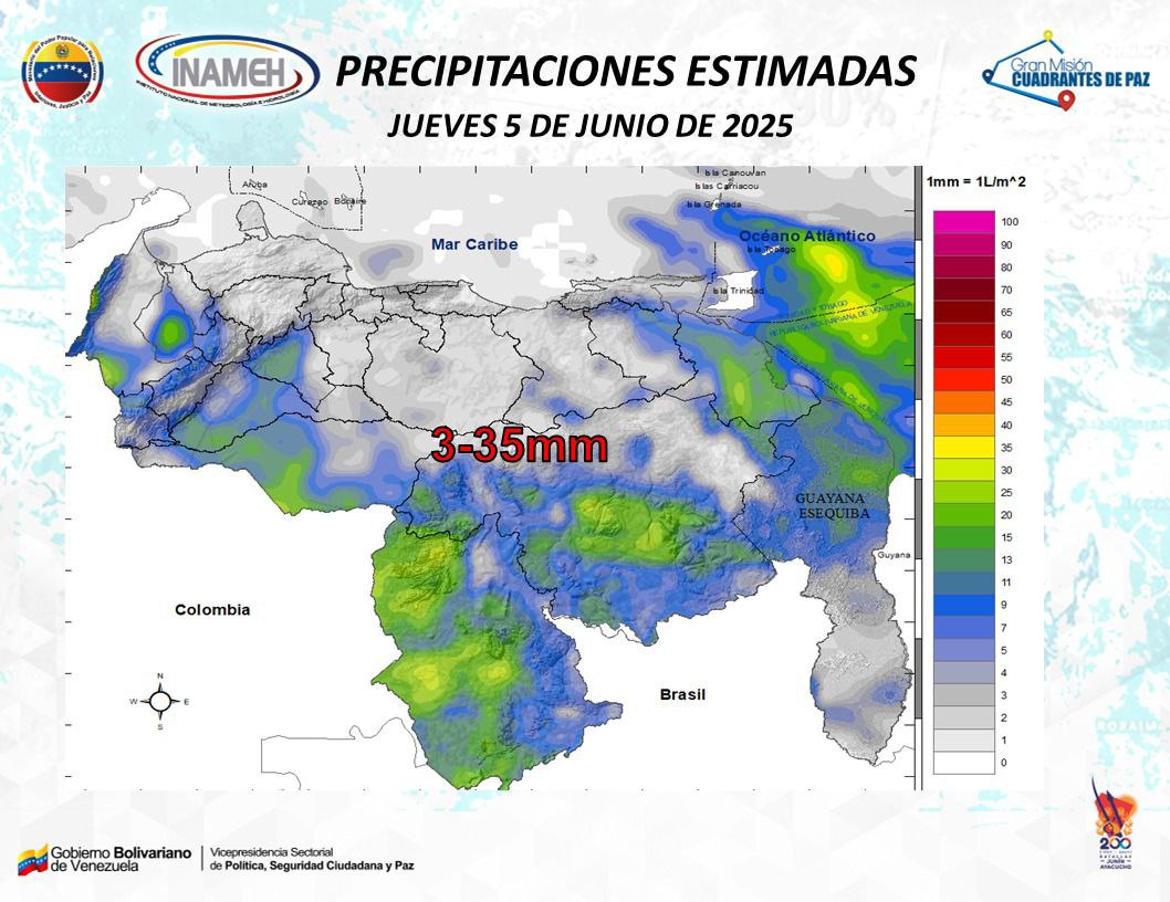 Pronóstico del tiempo hoy 5 de junio de 2025