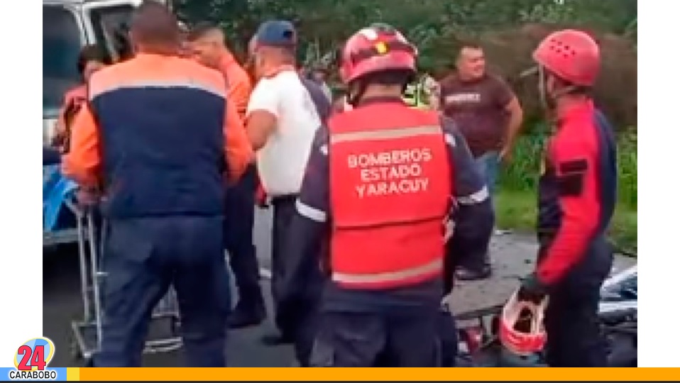 Accidente de moto en la Autopista Centro Occidental de Yaracuy