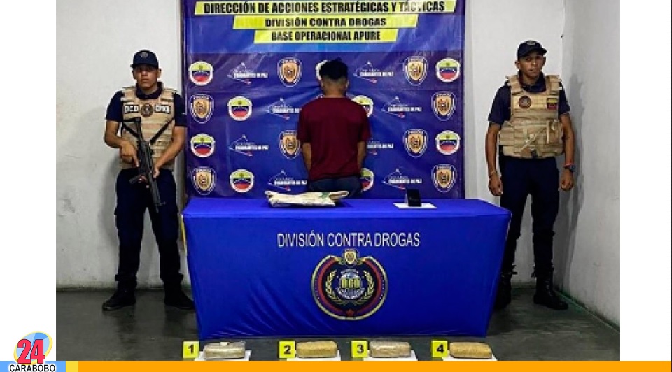 Capturado un sujeto con 22 kilos de presunta droga en Apure