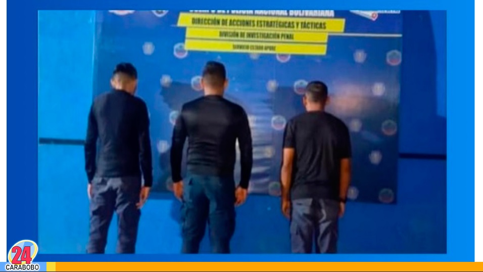 Tres funcionarios de la PNB detenidos en Apure