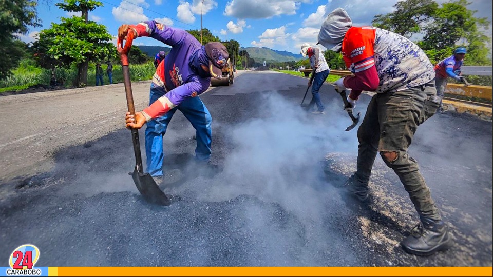Gobierno de Carabobo aplica más de 400 toneladas de asfalto