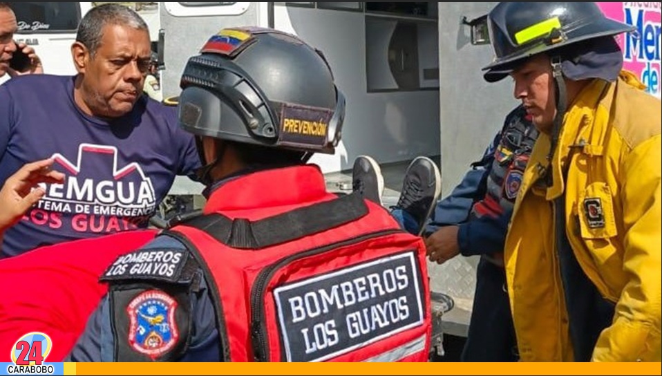 Sujeto cayó de una buseta en Los Guayos