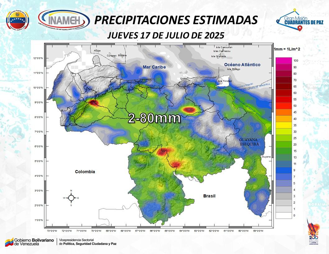 Estado del tiempo hoy 17 de julio de 2025