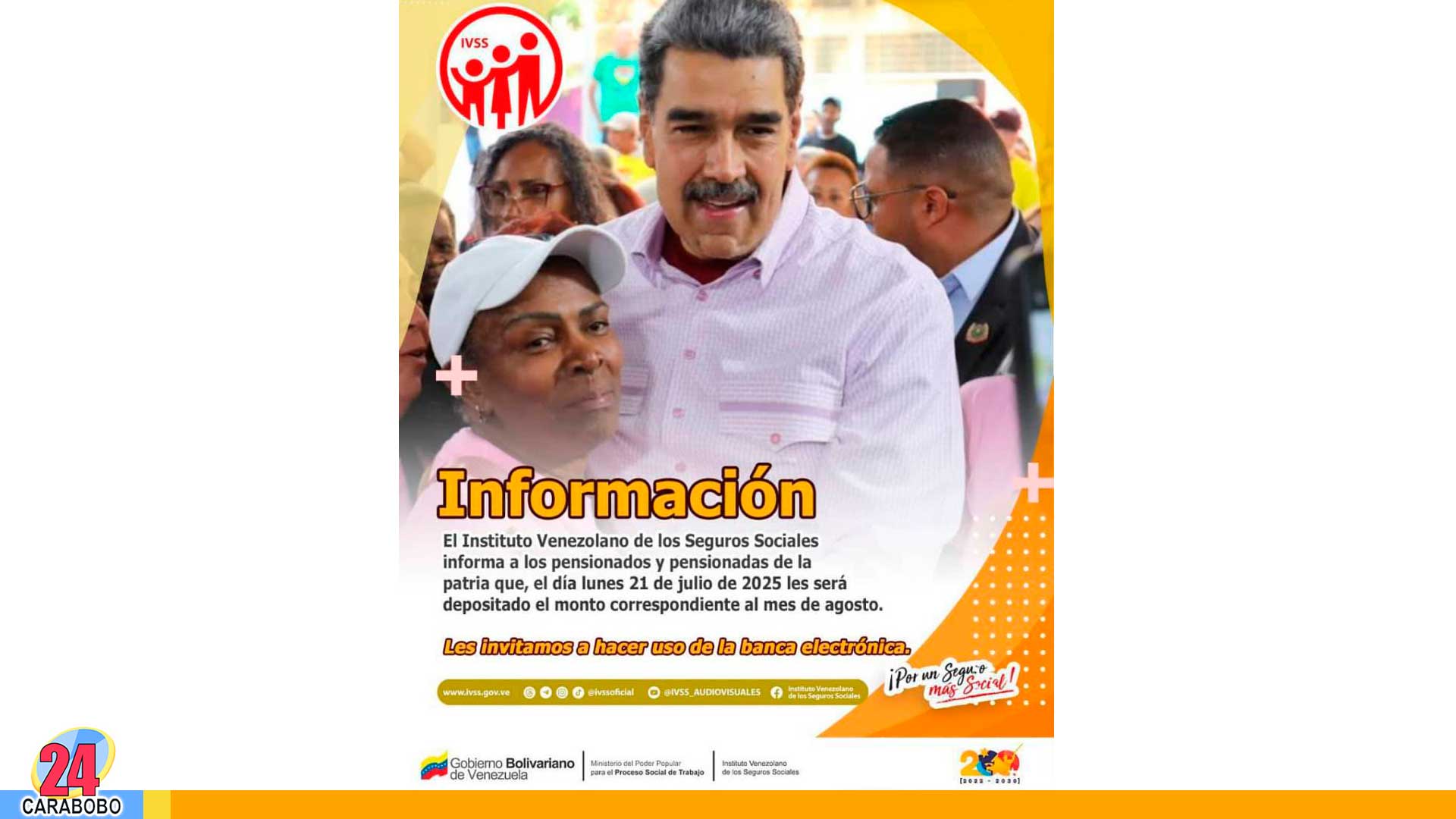 Pensión mes de agosto
