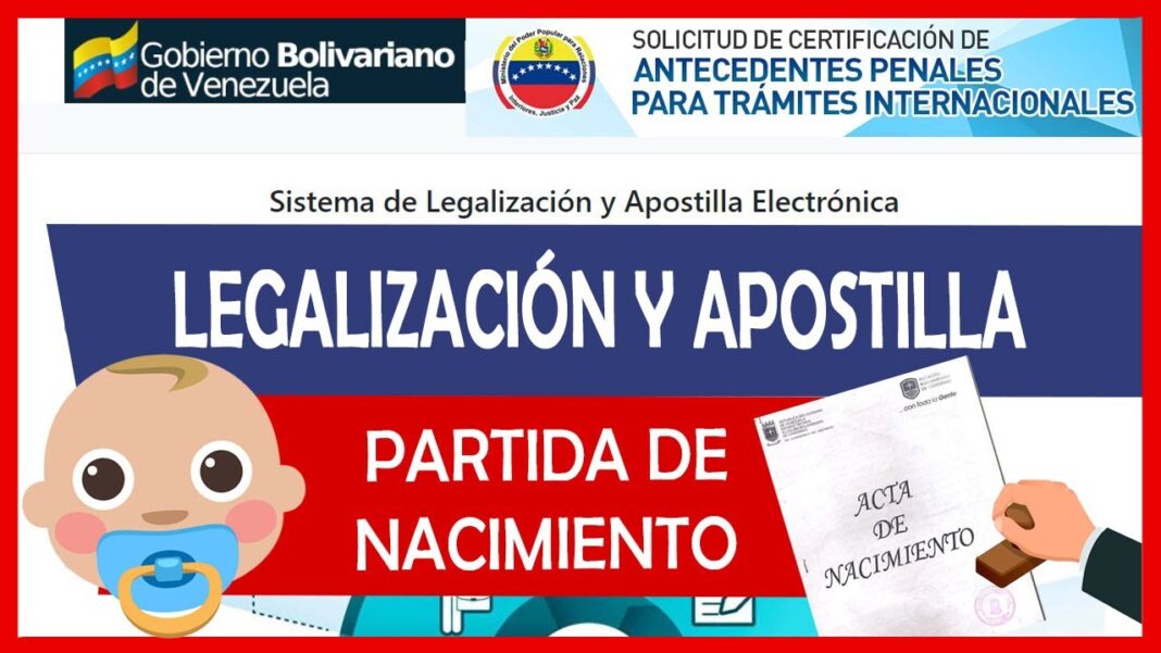 apostillar partida nacimiento Venezuela