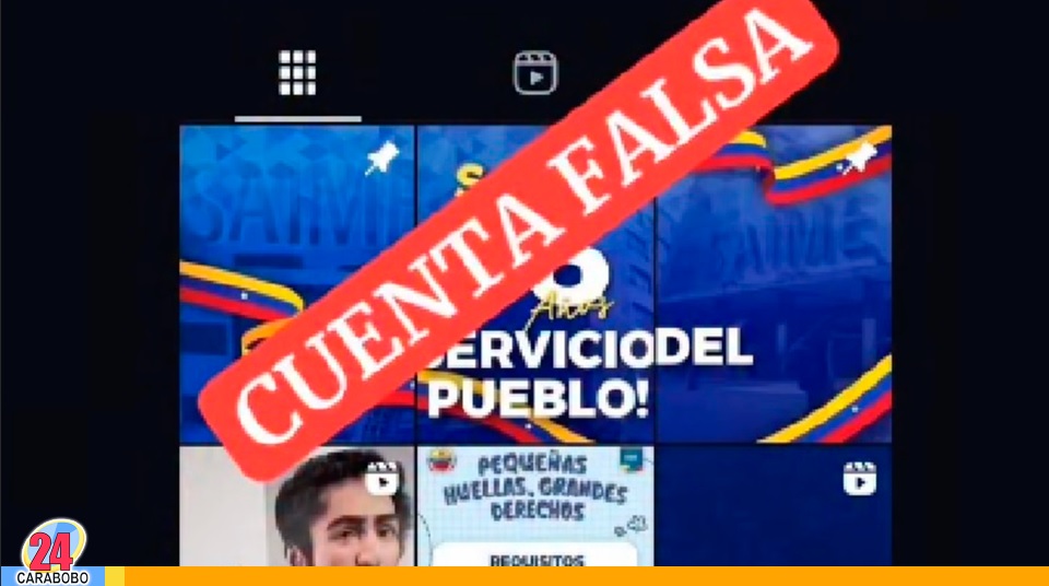Saime alerta ante falsa cuenta