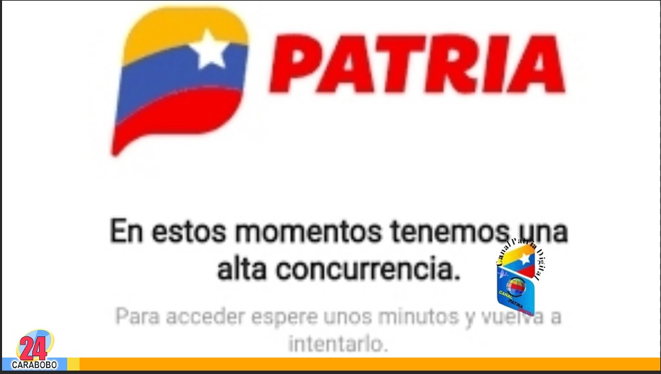 Plataforma Patria presenta  inconvenientes