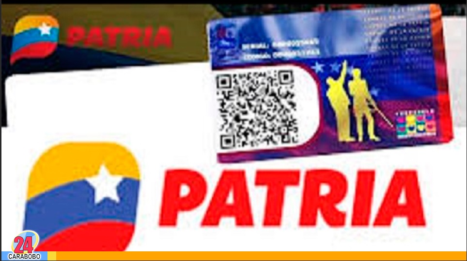 usuario y contraseña en el Sistema Patria