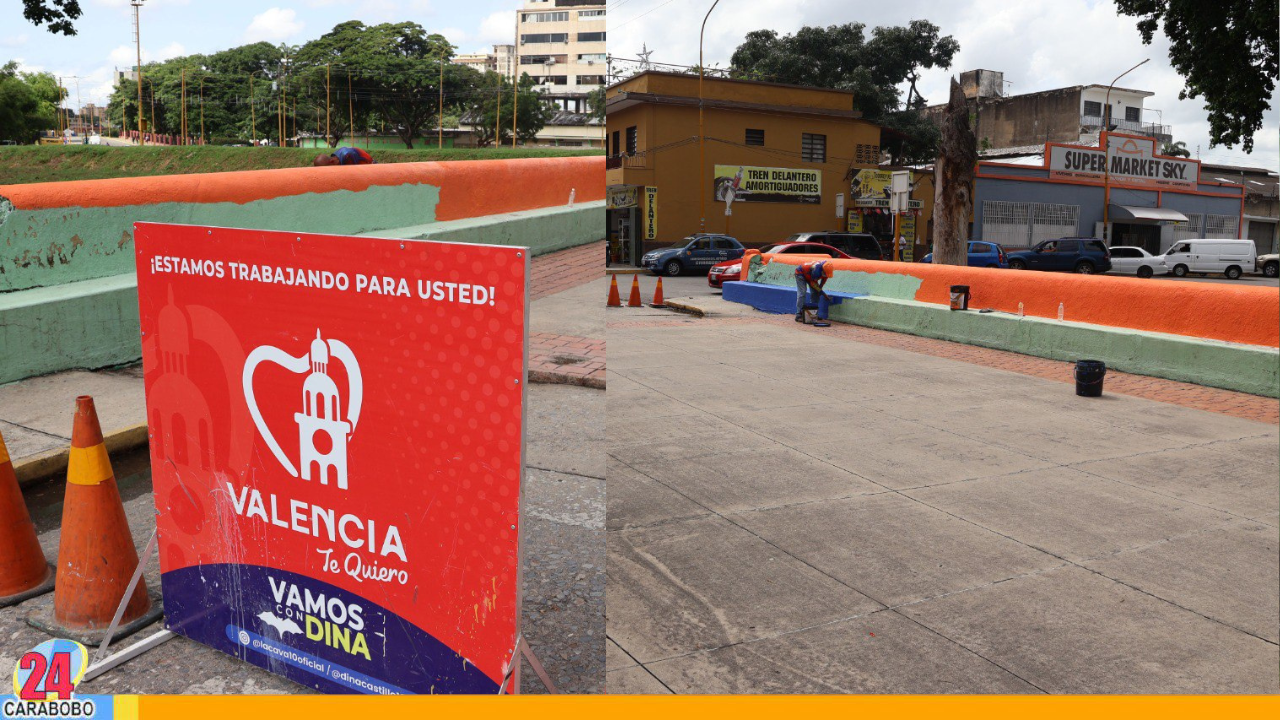 Alcaldía de Valencia rehabilita puentes de la Avenida Paseo Cabriales 