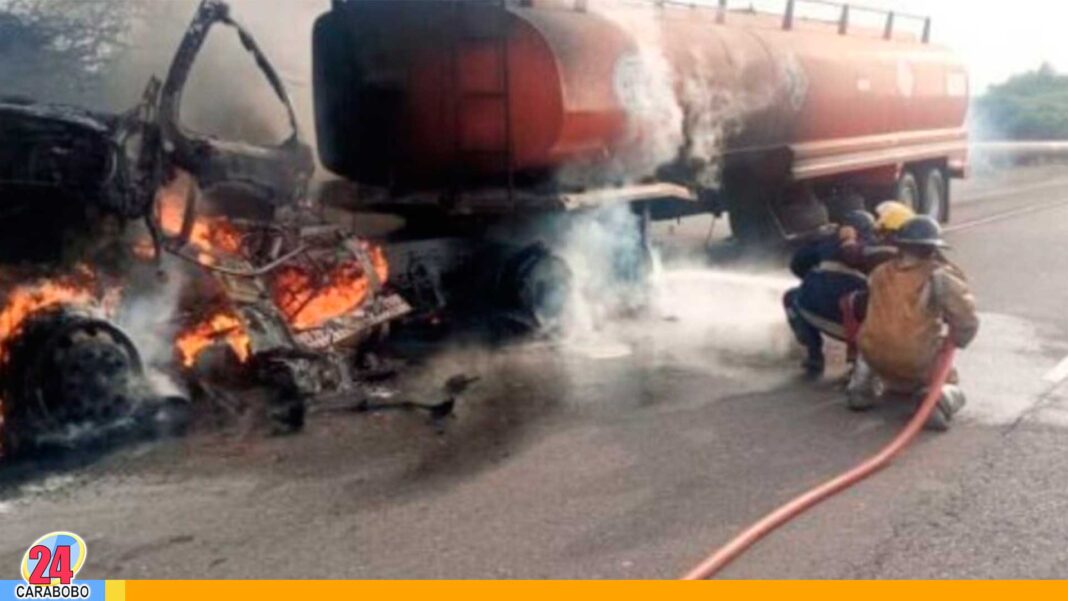 Gandola de gasoil se incendió en Punto Fijo