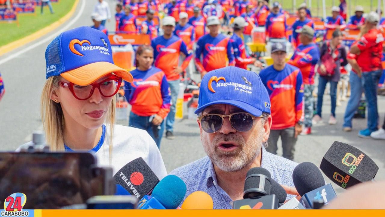 Gobernador Lacava y alcaldesa Elizabeth Niño dieron inicio al Plan de Limpieza Naguanagua Te Quiero