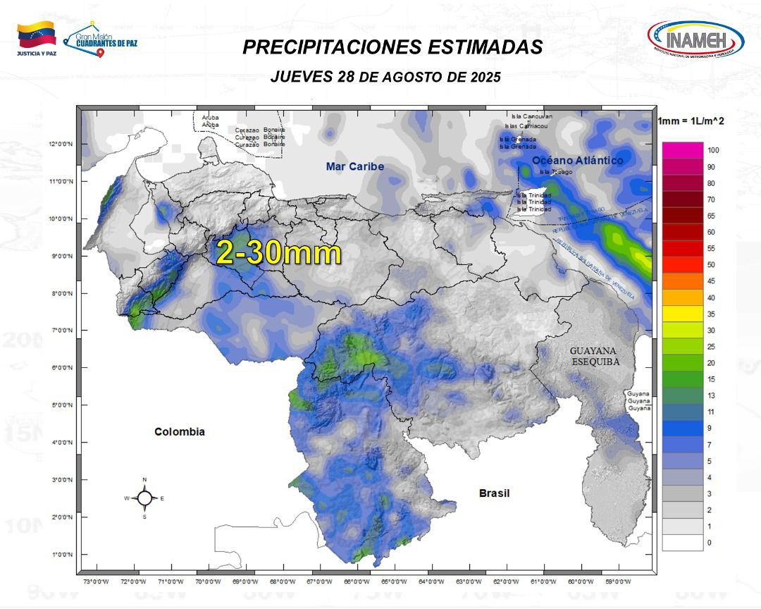 Pronóstico del tiempo hoy 28 de agosto de 2025
