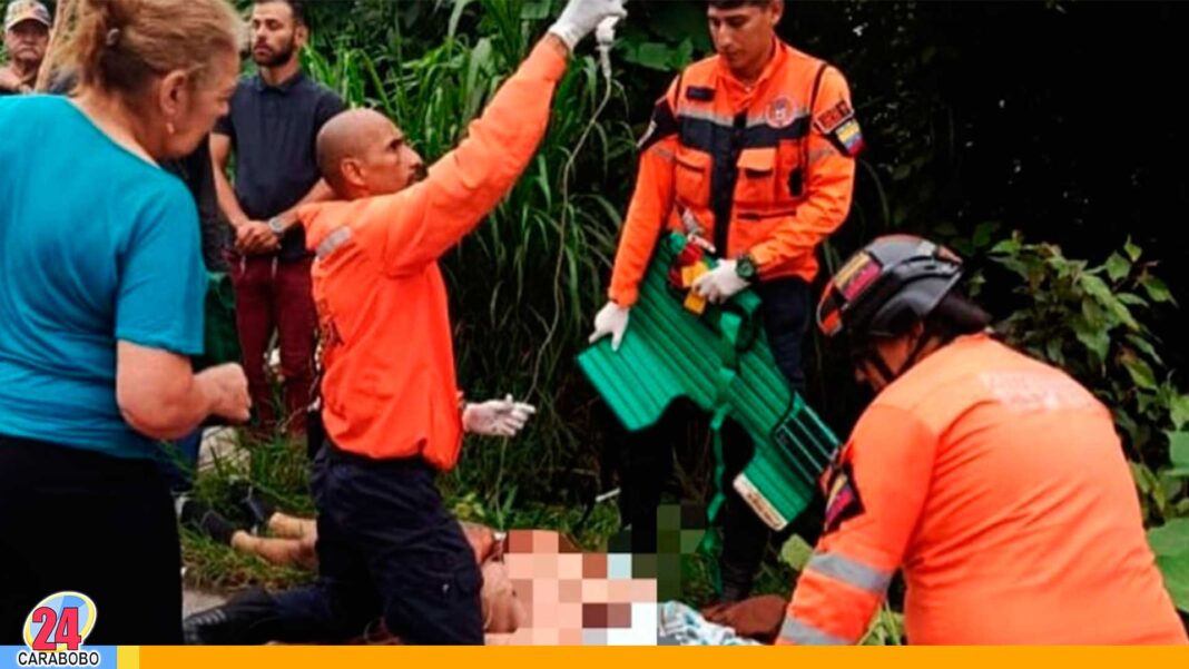 Rescatado joven cayó barranco