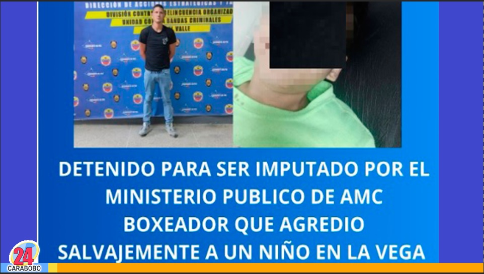 boxeador que golpeó a un niño en Caracas