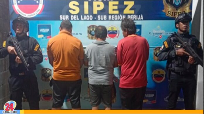 Tres sujetos detenidos en el Zulia