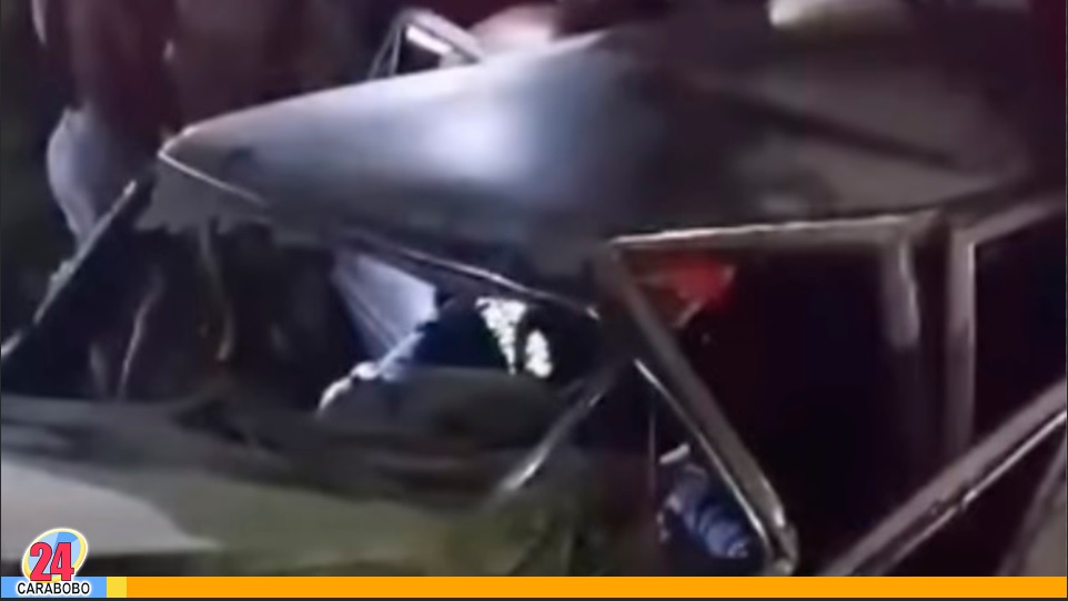 Accidente en la recta de Taguanes en Tinaquillo
