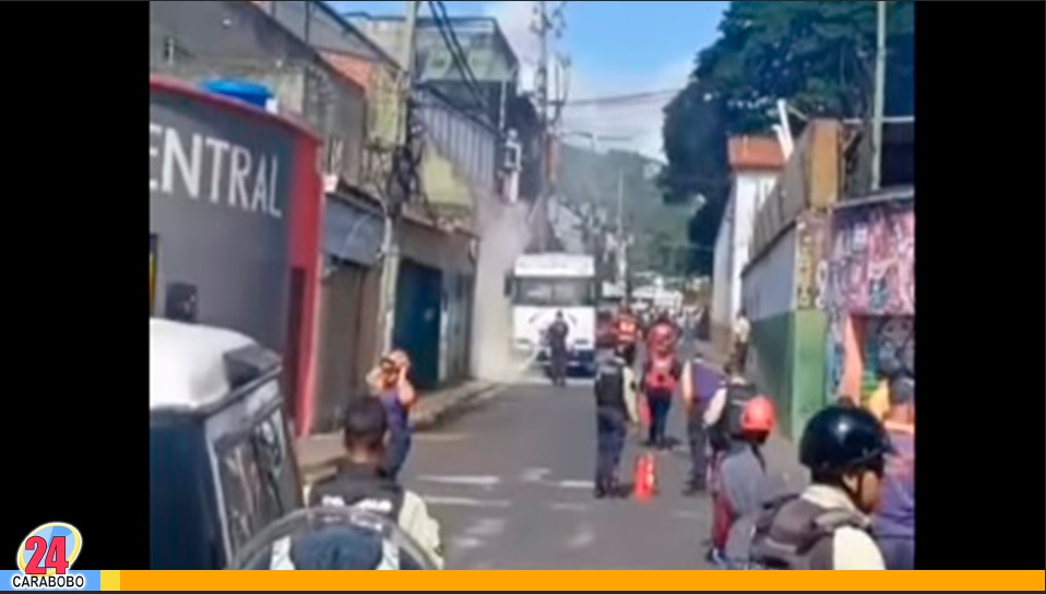 Caída de cable de alta tensión en Baruta