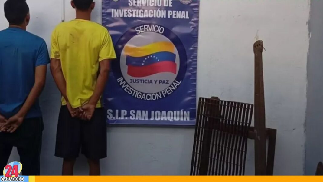 Detenidos por hurto de material ferroso en San Joaquín