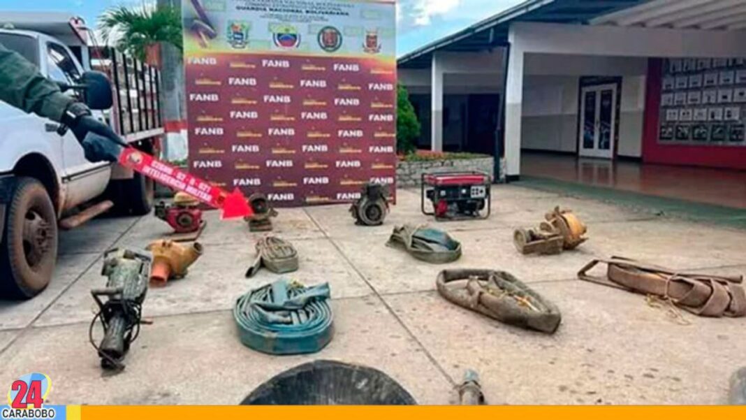 FANB decomisa equipo de minería en Bolívar