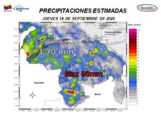 Pronóstico del tiempo hoy 18 de septiembre de 2025