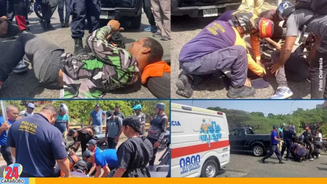 Motorizado lesionado tras impactar con un vehículo en Puerto Cabello