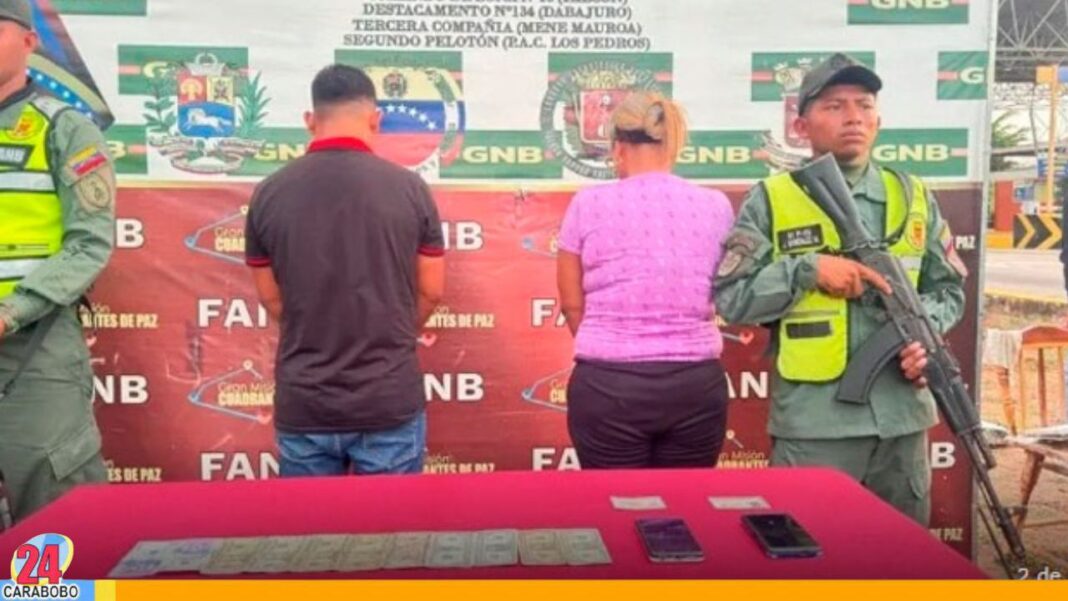 Pareja fue detenida por tráfico drogas en Falcón