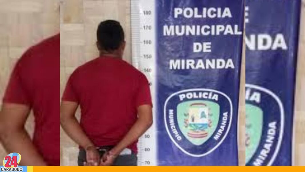 Quedó preso tras golpear a su pareja con un palo en Miranda