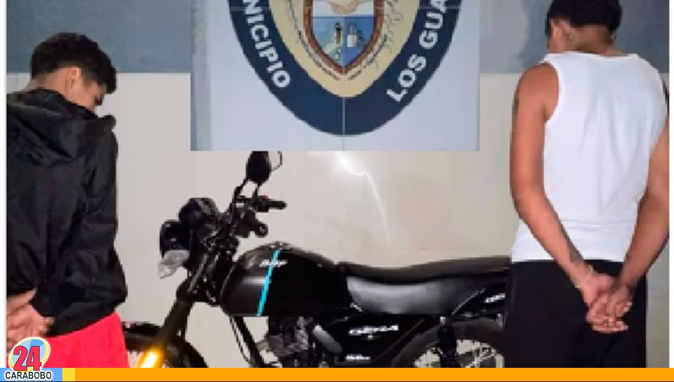 Detenidos dos sujetos por hacer motopiruetas en Los Guayos
