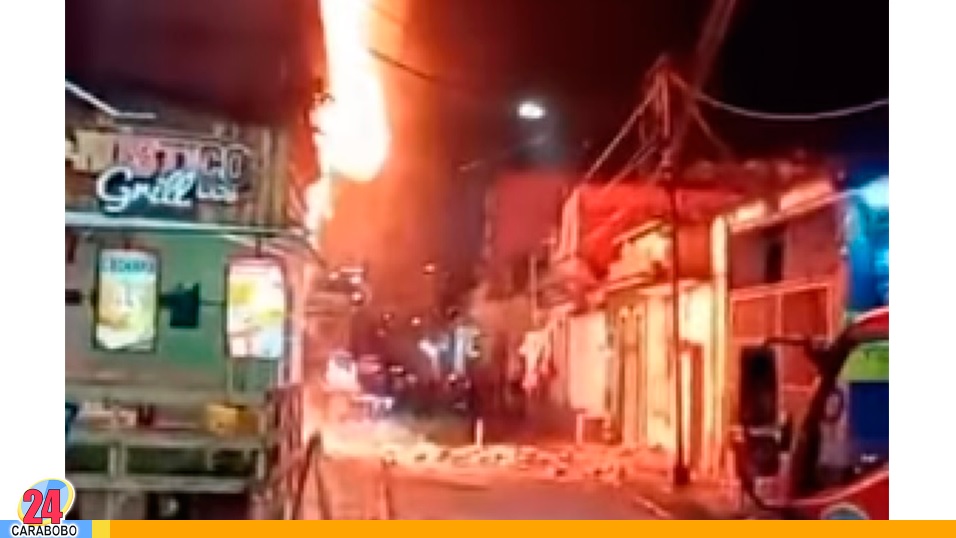 explosión de cilindro de gas en Caracas