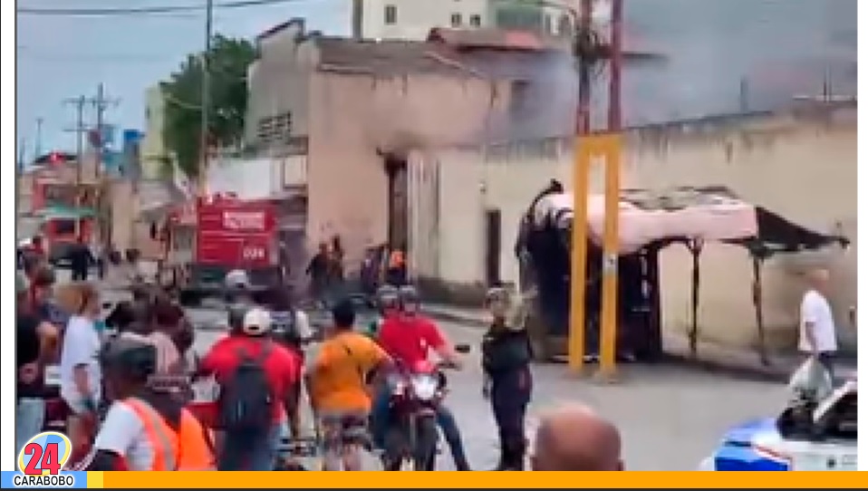 incendio en las adyacencias del mercado La Cebollera