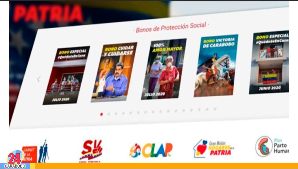 ¿Cómo cobrar un bono vía sistema Patria?