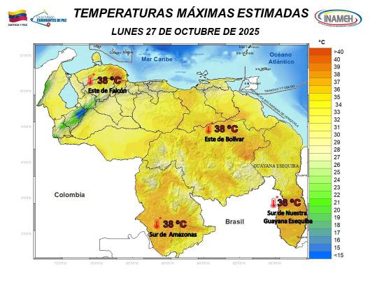 Clima hoy 27 de octubre de 2025