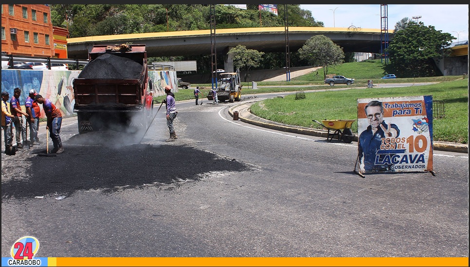 asfaltado en el Distribuidor San Blas