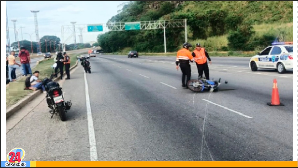 accidente de moto en el Distribuidor San Blas