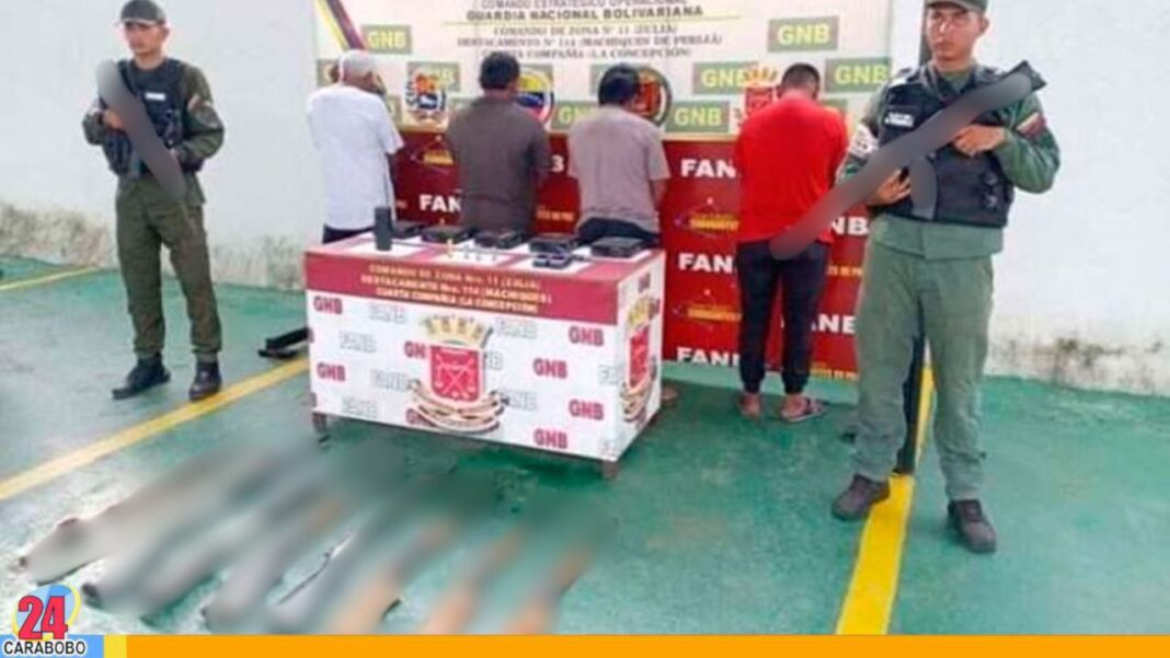 FANB detuvo a cuatro personas por porte ilícito de arma de fuego