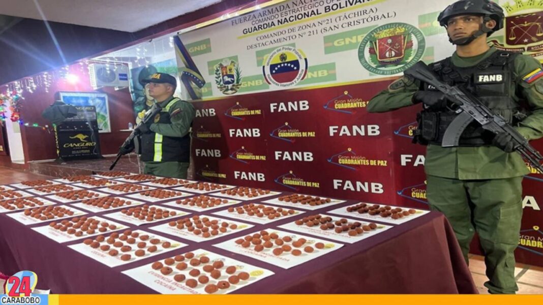 FANB incauta envoltorios de cocaína en el estado Táchira