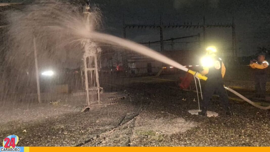 Fue registrado un incendio en una subestación eléctrica de Aragua