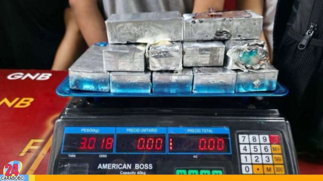 Fueron incautados más de 12 kilos de droga en el aeropuerto de Maiquetía