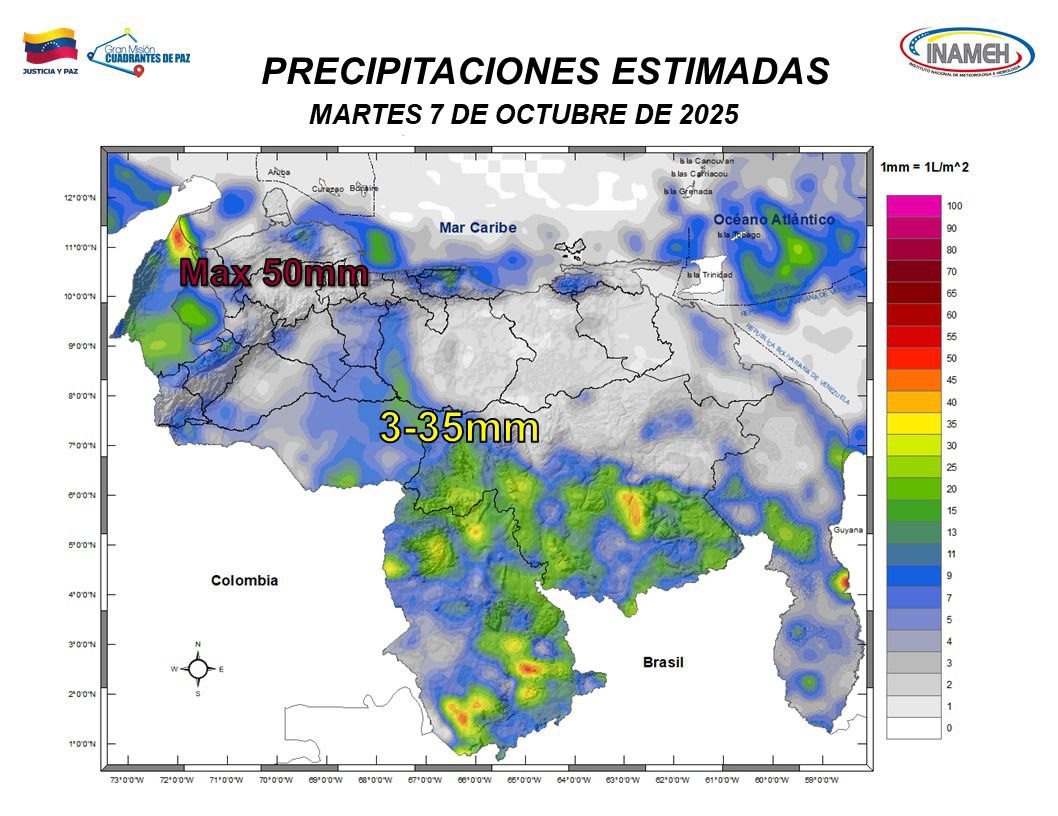 Pronóstico del tiempo hoy 7 de octubre de 2025