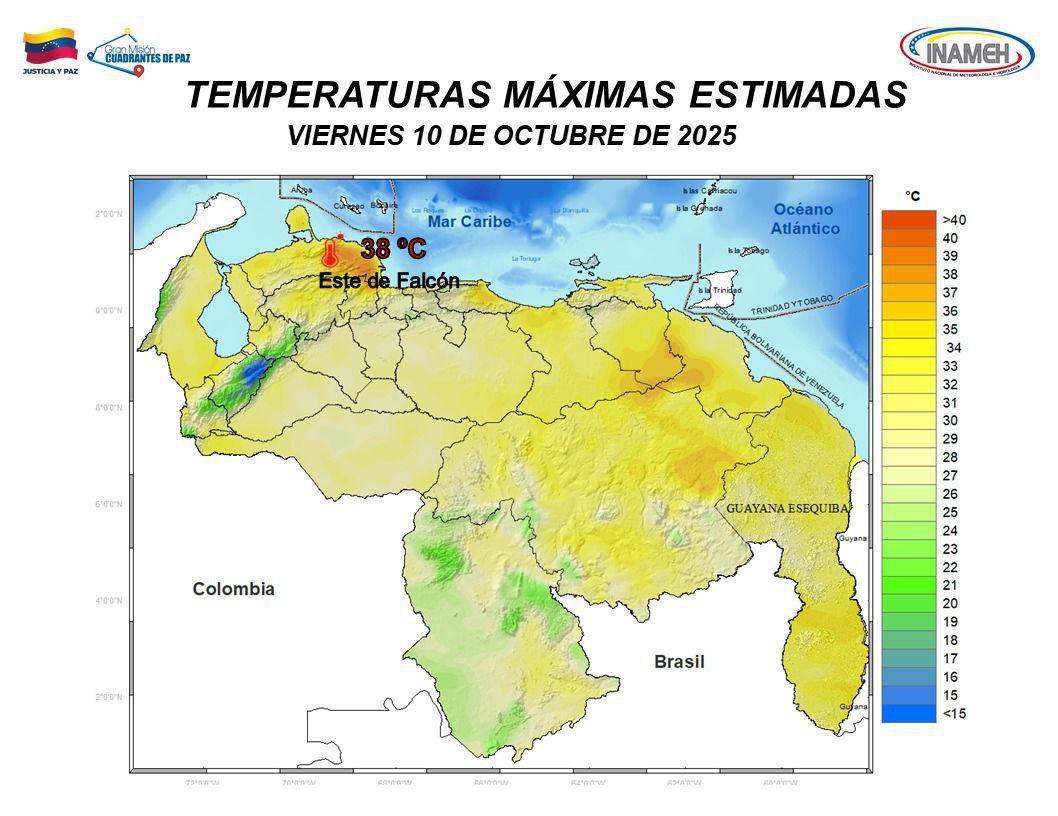 Pronóstico del tiempo hoy 10 de octubre de 2025