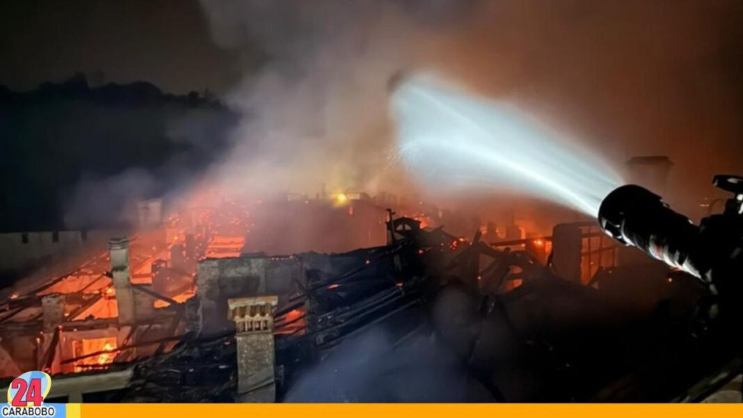 Incendio destruye el histórico Monasterio de Bernaga en Italia