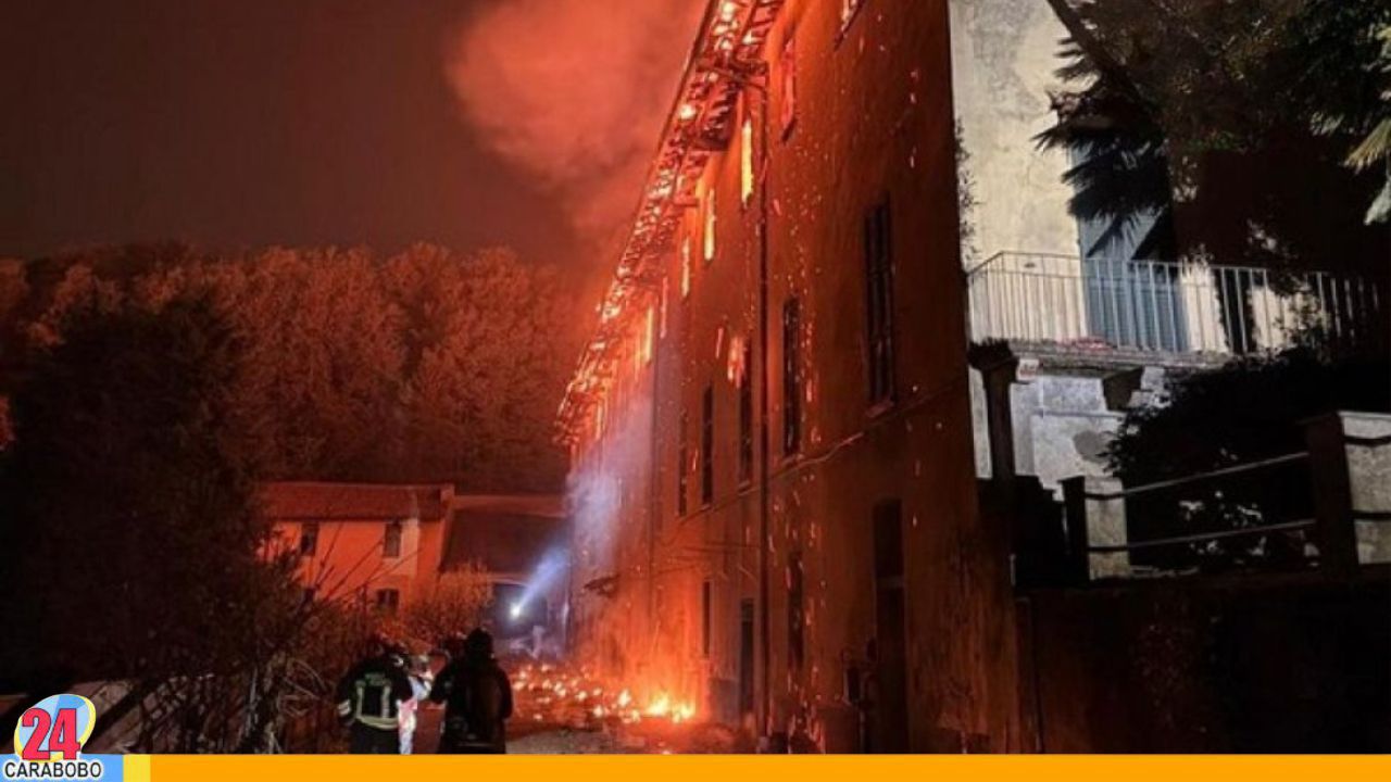 Incendio destruye el histórico Monasterio de Bernaga en Italia