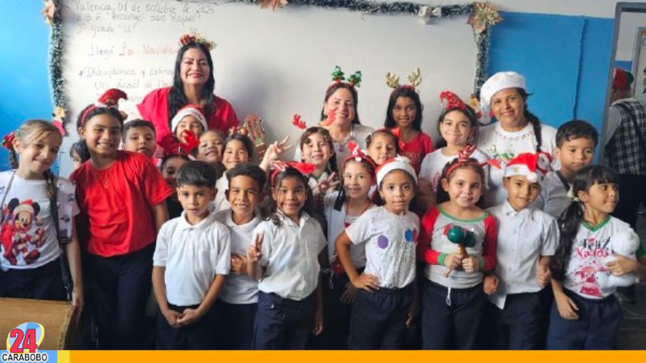 Más de 430 mil estudiantes carabobeños dieron inicio a la Navidad en escuelas y liceos