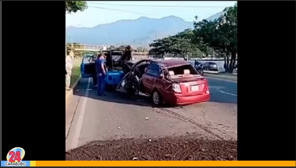Accidente en la avenida Universidad de Maracay