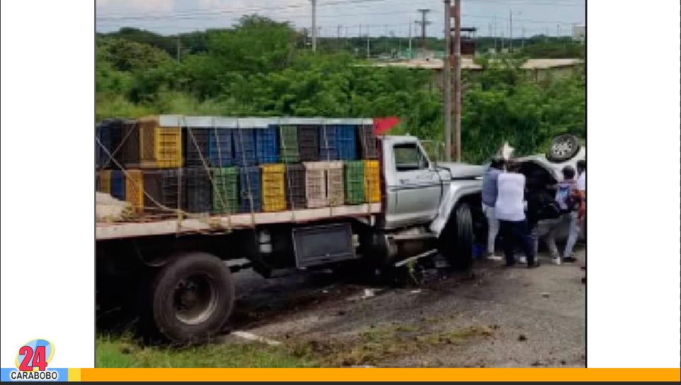 choque de camión y un vehículo en la ARC tramo Guacara
