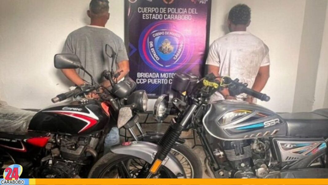 Detenidos por robo de moto en Puerto Cabello